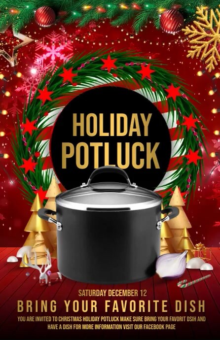 Holiday potluck Template | PosterMyWall
