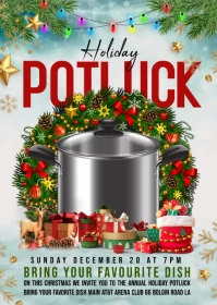 Holiday potluck A6 template