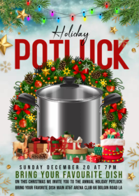 Holiday potluck A6 template