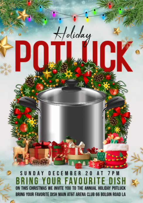 Copy of Holiday potluck | PosterMyWall