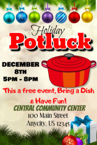 Holiday Potluck Template Postermywall