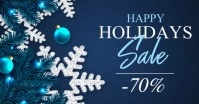 Holiday Sale advertising 70% off template des Imagen Compartida en Facebook