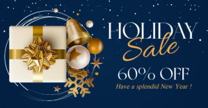 holiday sale facebook banner template