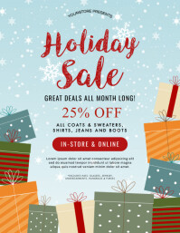 Holiday Sale Marketing Ad Business Flyer template