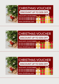 Weiß Christmas Discount Voucher A4 Template