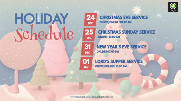 Holiday Schedule Template | PosterMyWall