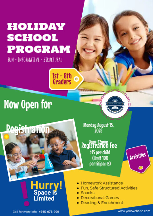 School Program Flyer Sample holiday school program flyer template | PosterMyWall