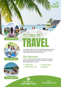 Holiday Tour & Travel Flyer Template A3