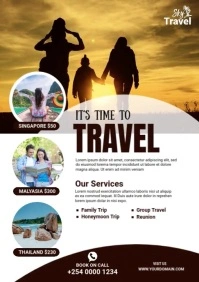 Holiday Tour & Travel Flyer Template A3