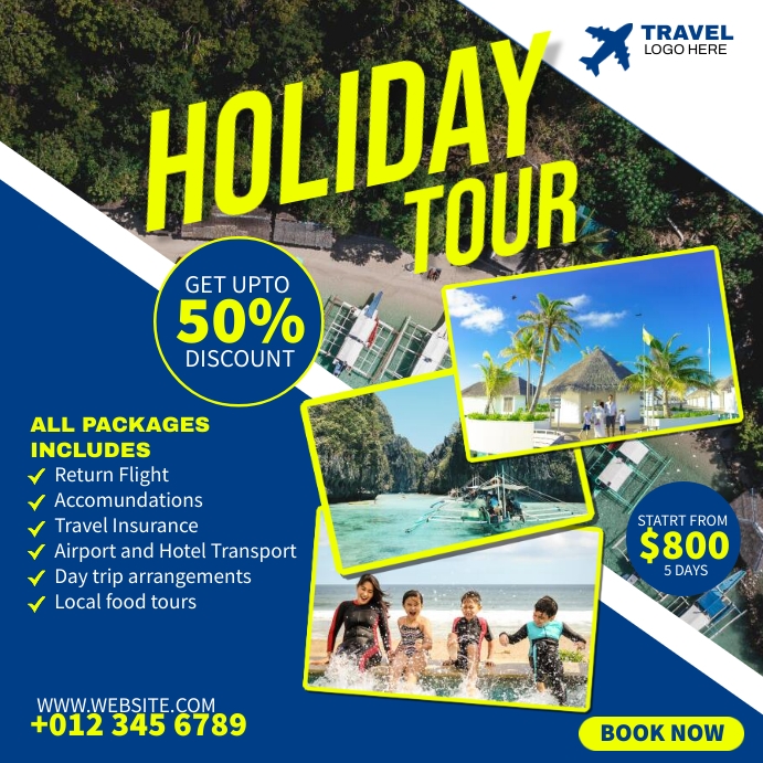Holiday Tour Message Instagram template