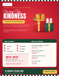 Белый Holiday Toy Drive Volante Template