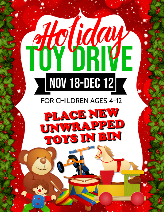 Copy of Holiday Toy Drive Flyer PosterMyWall Copy of Holiday Toy Drive Flyer PosterMyWall