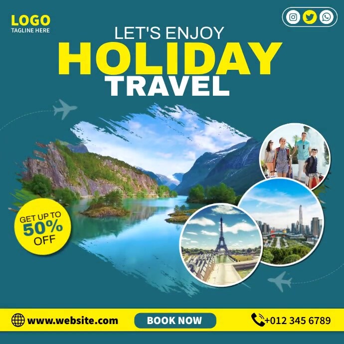 Holiday Travel Ads Template | PosterMyWall