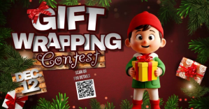 Holiday Wrapping Contest Template Imagen Compartida en Facebook