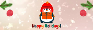 Holidays, Happy Holidays E-mail-overskrift template