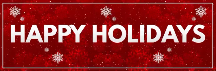 Holidays, Happy Holidays Nagłówek wiadomości e-mail template