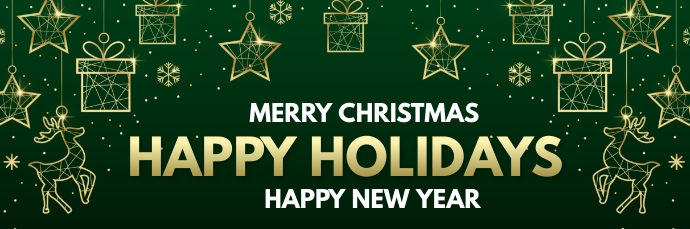 Holidays, Happy Holidays Nagłówek wiadomości e-mail template