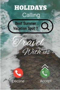 Holidays Call Póster template