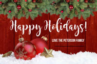 holidays poster Etichetta template