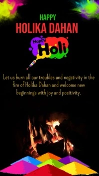 holika dahan, happy holika, holika dahan 2023 Instagram Story template
