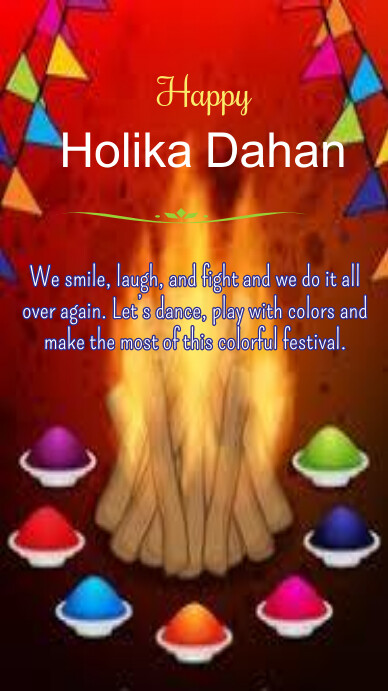 holika dahan, happy holika, holika dahan 2023 Instagram Story template