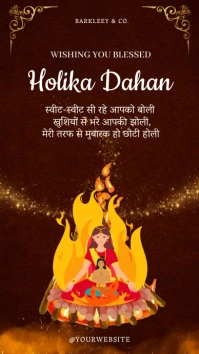 Holika Dahan Fest of Color Instagram Story template