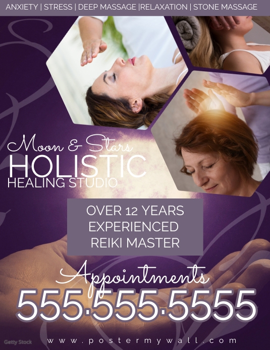 Copy of Holistic Reiki Flyer Templates PosterMyWall