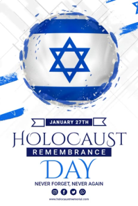 Holocaust Memorial Day Poster template