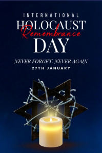 Holocaust Remembrance Day Video Poster template