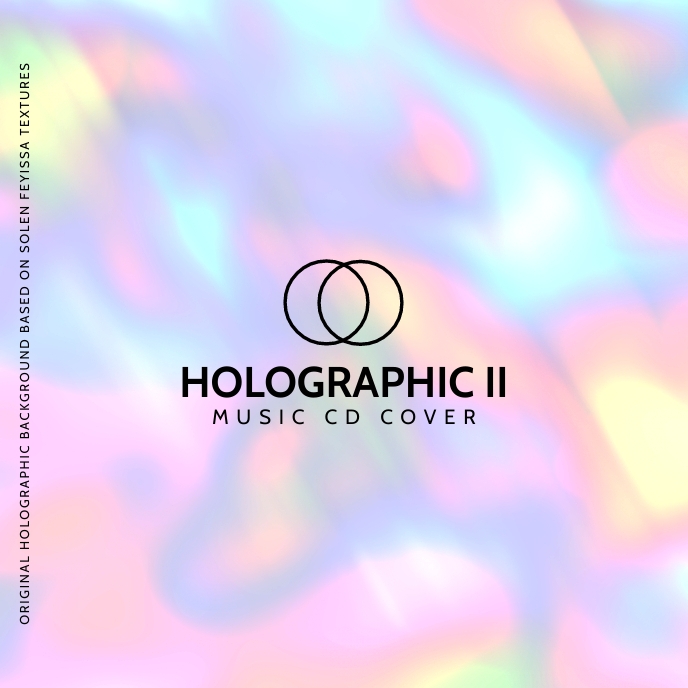 Holographic Foil Music CD Cover Template PosterMyWall
