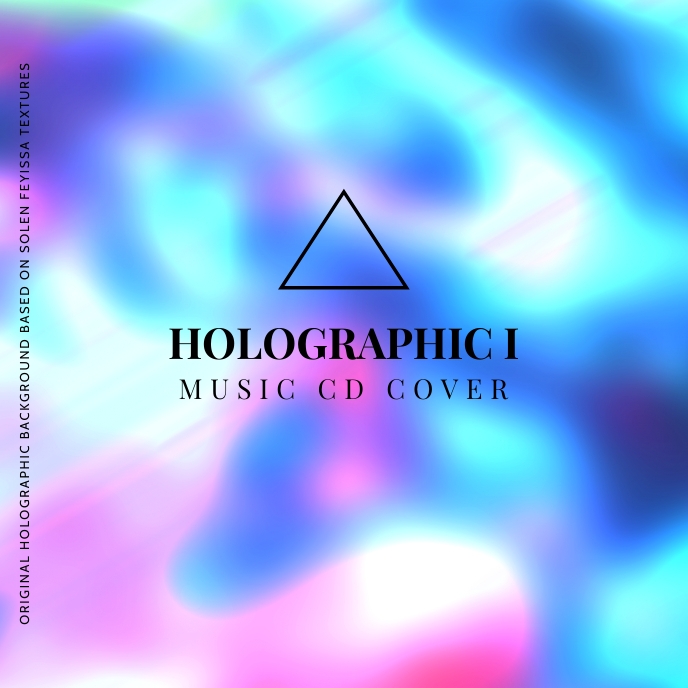 Holographic Foil Music CD Cover Template PosterMyWall