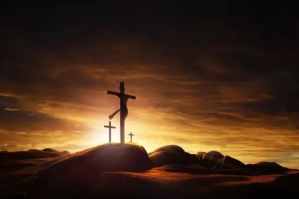 Holy background with gold frame Label template