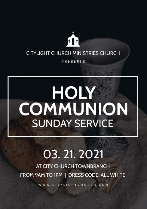 Copy of holy communion church flyer | PosterMyWall