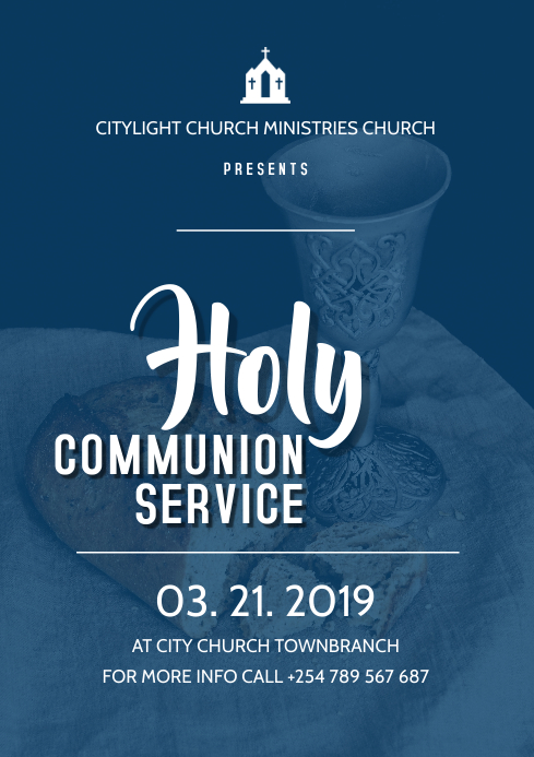 Copy of holy communion church flyer | PosterMyWall