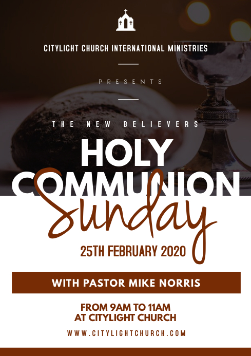 Copy of holy communion church flyer | PosterMyWall