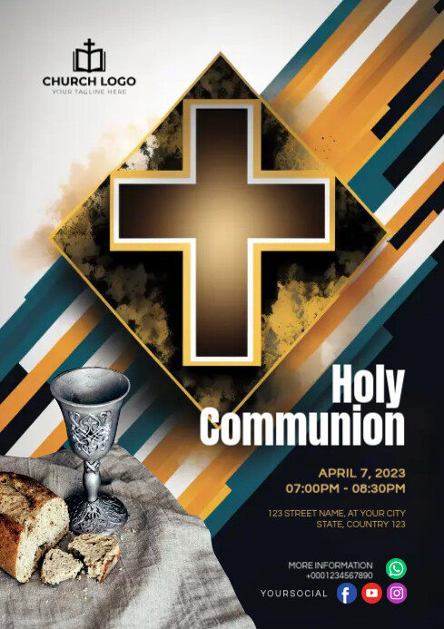 Copy of Holy Communion Church Service | PosterMyWall