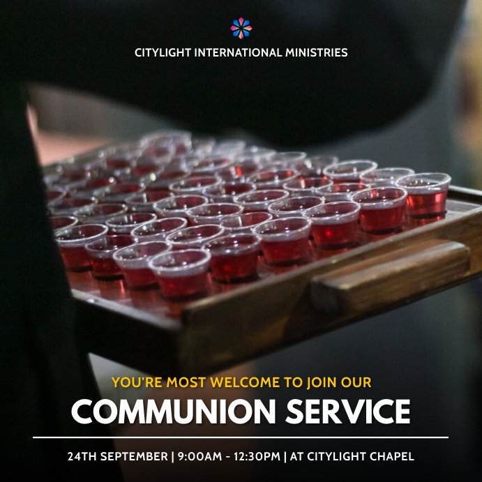holy communion church service flyer template | PosterMyWall