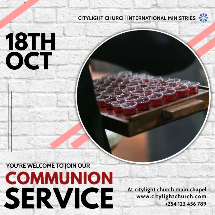 Copy of holy communion church service flyer template | PosterMyWall