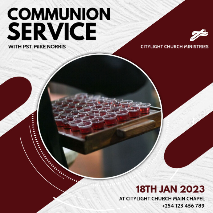 Copy of holy communion church service flyer template | PosterMyWall