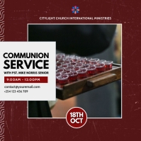 holy communion church service flyer template | PosterMyWall