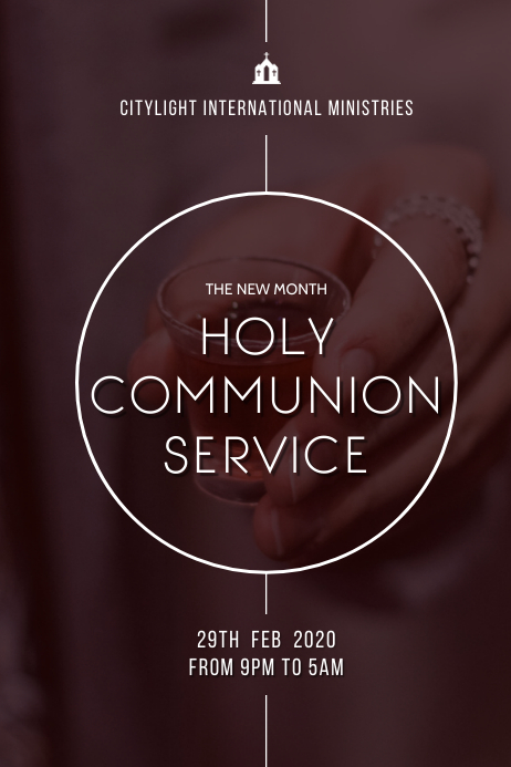 holy communion church WORSHIP flyer Template | PosterMyWall