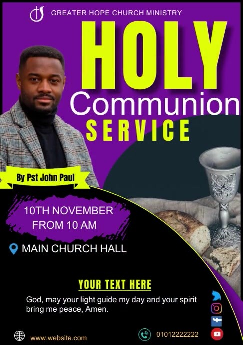 Copy of Holy Communion design animation | PosterMyWall