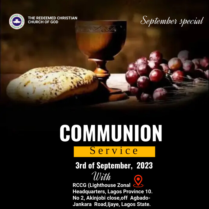 HOLY COMMUNION Modelo | PosterMyWall
