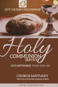 holy communion service poster Template | PosterMyWall