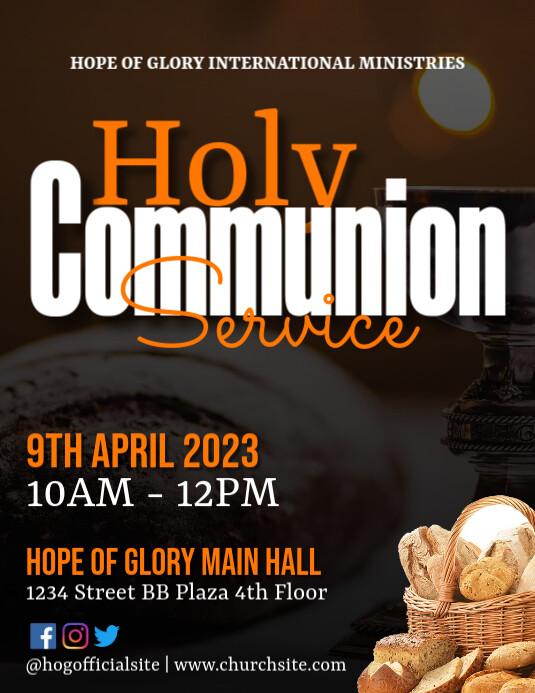 Copy of Holy Communion | PosterMyWall
