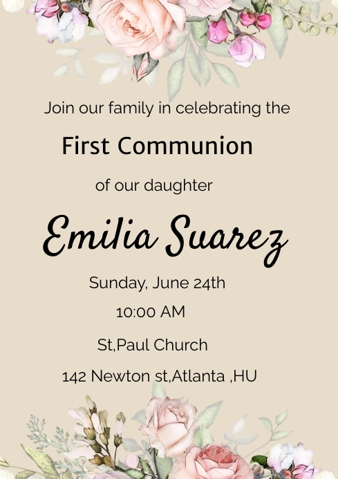 Copy of Holy Communion | PosterMyWall