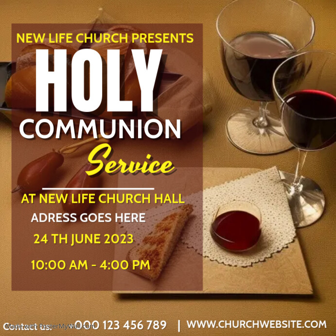 Copy of holy communion | PosterMyWall