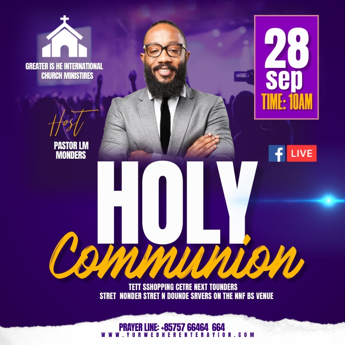 Copy of holy communion | PosterMyWall