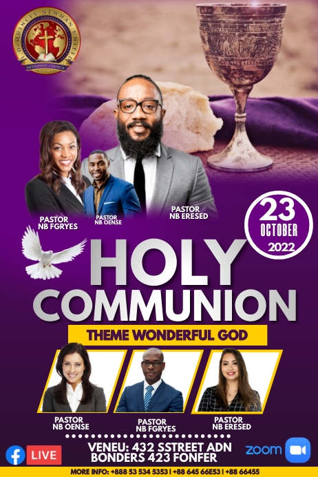 holy communion Template | PosterMyWall