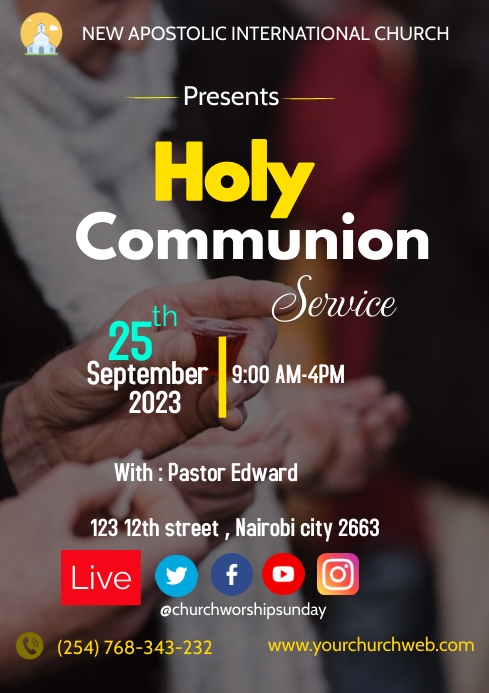 Copy of holy communion | PosterMyWall